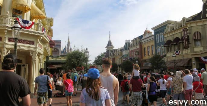 The crowd as we entered the Magic Kingdom - and we still never spent more than 30 minutes standing in line!