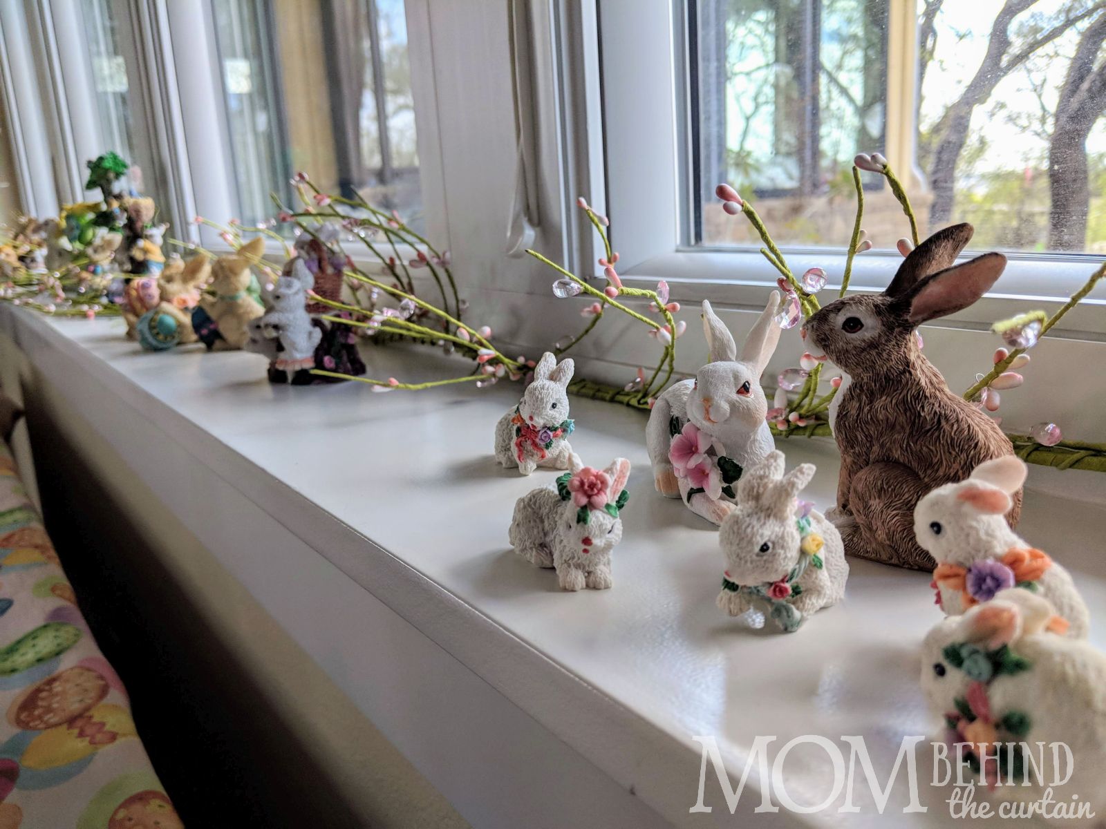 Easter decor figurine collections rabbits bunnies