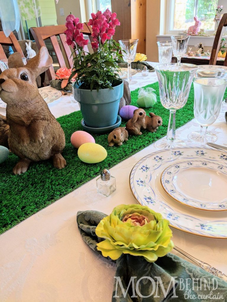 DIY Easy Easter Table Centerpiece Idea • Mom Behind the Curtain