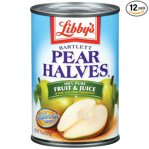 Pear halves in Juice