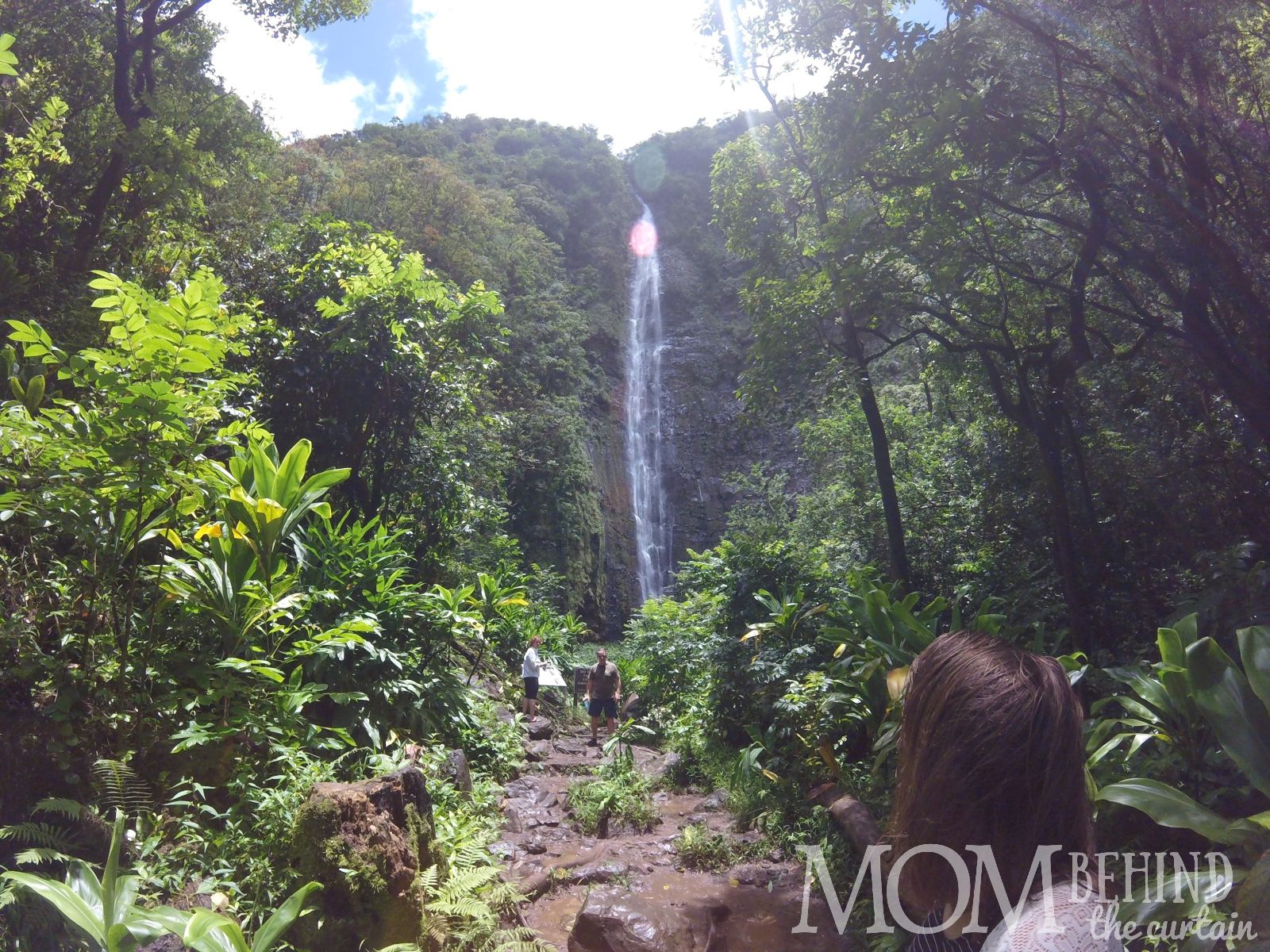 Waimoku Falls on the Pipiwai trail after the Bamboo Forest