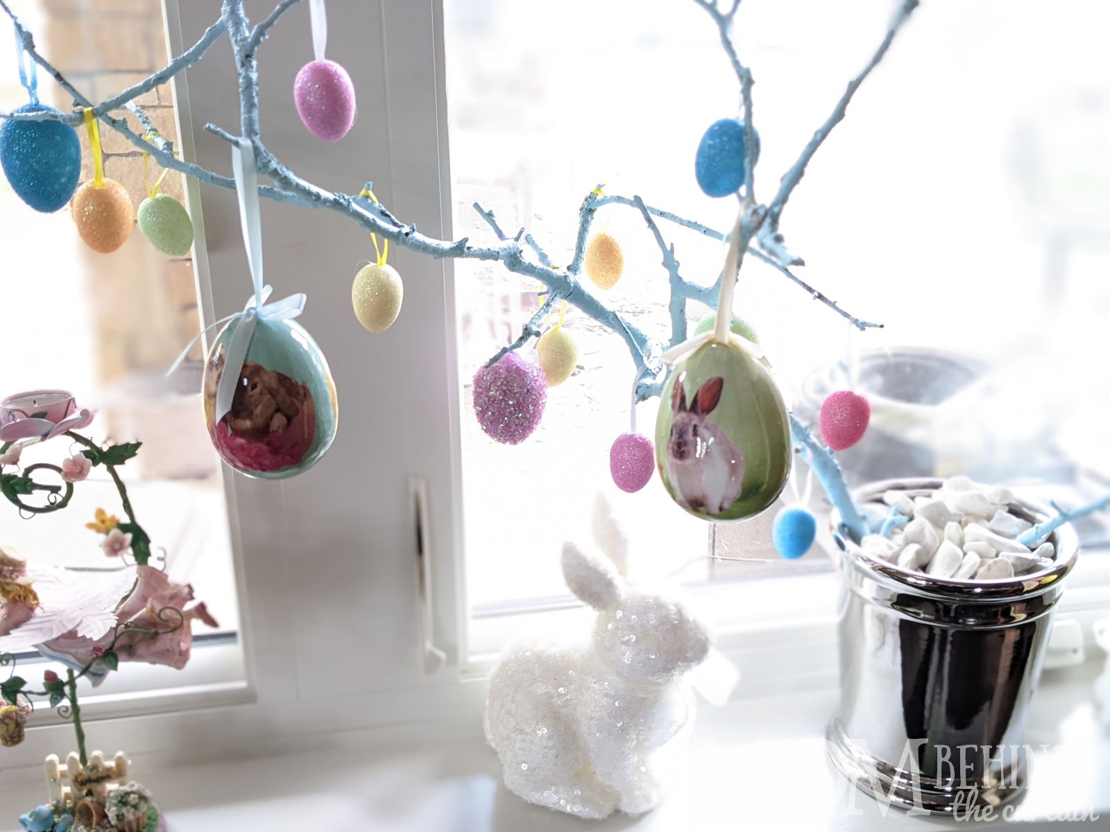 Easter tree diy decor from a branch.